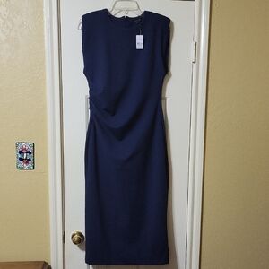 Ann Taylor Classic Navy Midi Dress
